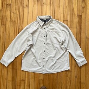 The North Face Mens XL Grey Softshell Snap Front Shirt Jacket Shacket NF0A3516